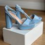Blue platform sandals Image 7