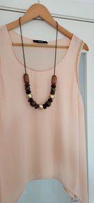 OASIS blush symmetrial layered top Sz 14