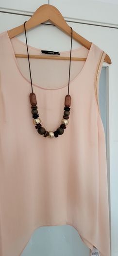 OASIS blush symmetrial layered top Sz 14