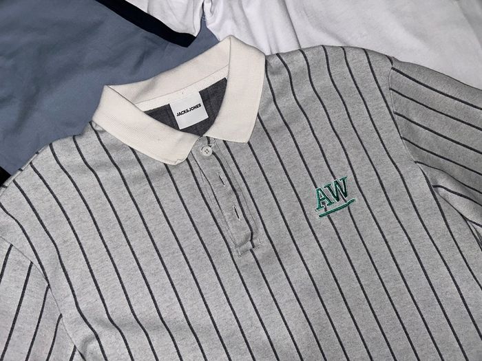 Jack & Jones set of FOUR cotton tee shirts all size Medium like new! Ringer & Polo