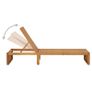 Sun Lounger Solid Acacia Wood Image 3