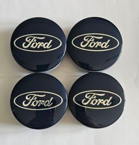 Ford 54mm wheel Centre Caps hubcaps Center Caps Blue with Silver Logo Focus Mondeo (4 Caps 15euro)