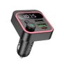 Hoco E85 Tiger PD20W+QC3.0 Car BT FM Transmitter Black Image 2