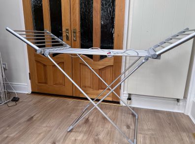Electric Heated Clothes Airer with Cover