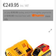 DeWalt 9Ah Flexvolt 54V/18V Battery & 8Amp  Fast Charger