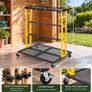Heavy Duty Garden Tool Organiser with Wheels  Mobile Steel Storage Rack for Rakes, Shovels & Long Handled Tools Image 3
