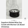 Sagaform Mulled Wine Jug Carafe with Warmer, Scandinavian motifs Image 5