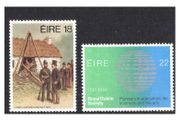 1981 Ireland Anniversaries: Land Law (Ireland) Act 1881. Royal Dublin Society 1731-1981 Commemorative Stamps Mint Never Hinged (MNH)