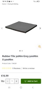 Rubber tile for garden