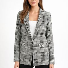 BRAND NEW Ladies Check Blazer: Size 8 (also suit 10 big fitting)
