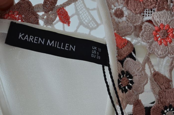 Karen Millen embroidered top Size 10