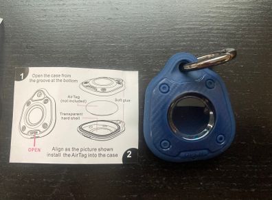 Waterproof AirTag Case with Keychain Ring