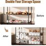 Shoe Slots Organizer for Closet, Shoe Storage Organiser Shoe Rack for Inside Wardrobe, Trainer Storage Shoe Storage Shoe Holder Space (12 Pack, White) Image 5