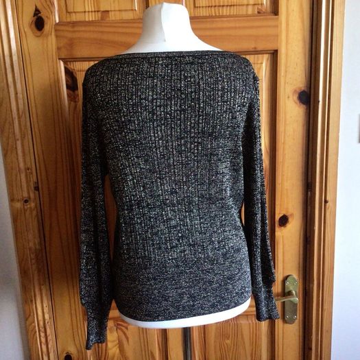 Marks and Spencer Ladies Black and Gold Sparkle  jumper L 14/16 includes postage