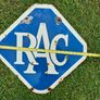 Vintage RAC Double-Sided Porcelain Enamel Sign  Original 1930s-50s 3kg, 56x57.5cm Image 3