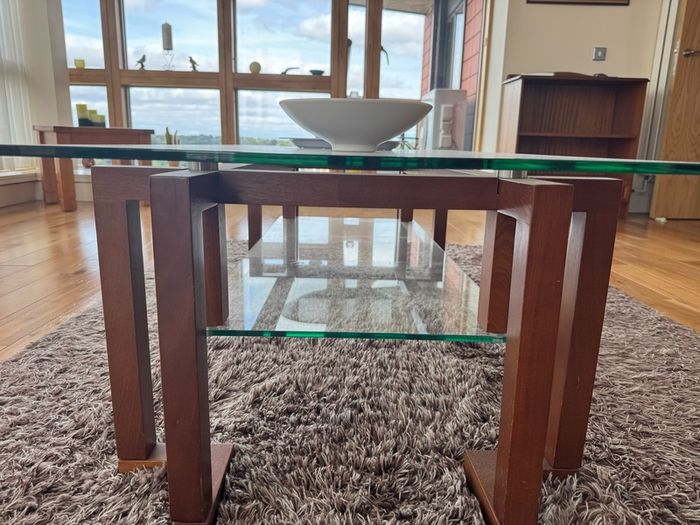 Glass Coffee Table 2 shelves