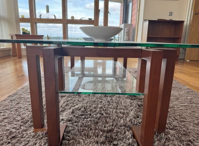 Glass Coffee Table 2 shelves