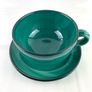 Distinctive luxurious 70s Gunther Lambert latte cup and saucer Image 2