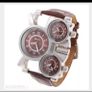 Men's Brown Leather Watch Image 2