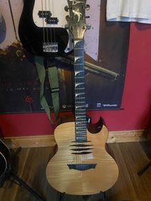 Dean Mako Dave Mustaine Flame Top Electro Acoustic, Gloss Natural