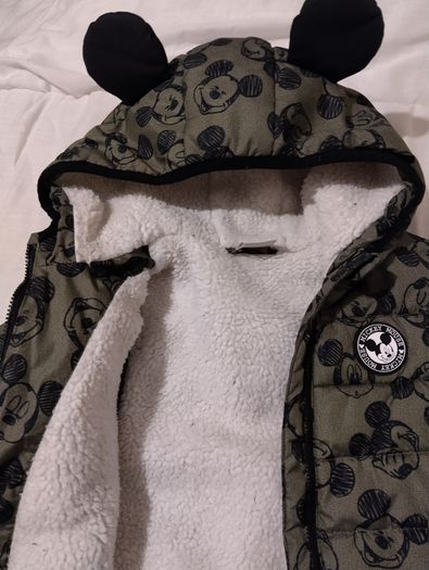 Disney Mickey Mouse Warm Fleece Lined Hooded Jacket