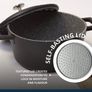 Casserole Dish With Lid, Medium 4L/24 cm, Lightweight Cast Aluminium, Induction Hob And Oven Safe (FREE POSTAGE) Image 3