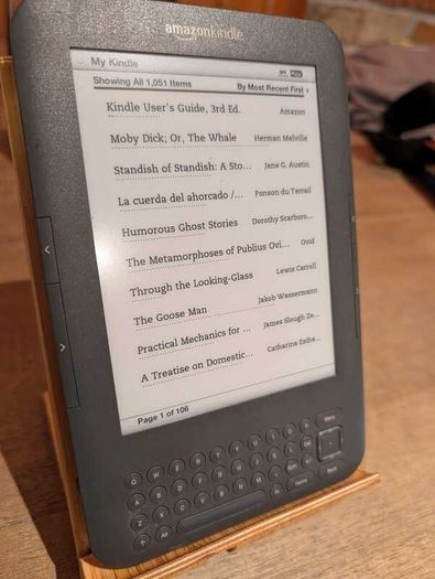 New Battery!!! - Amazon Kindle (keyboard) Gen3 eBook reader - Disconnect with a Fully loaded Kindle!!! #2212