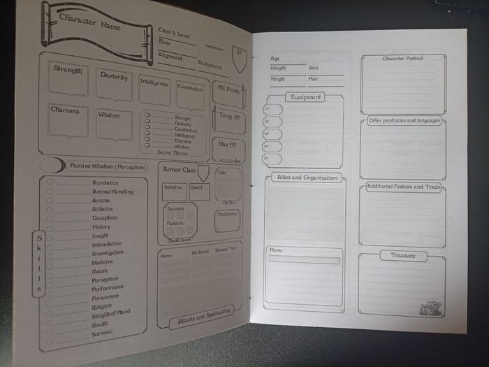 Handmade Dungeons And Dragons Characters Notebook - Basic Plain