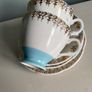 Regina  beautiful colours china teacup saucer and plate trio ten euro per trio Image 10