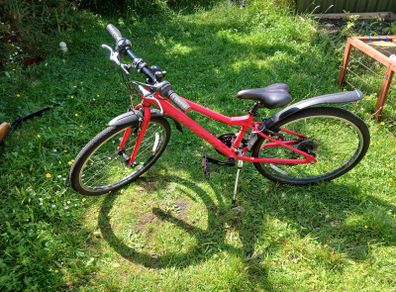 Kid's bike, red, age 7-13