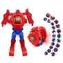 Spiderman Spider Man Disney Iron Man Captain America Toy Watch Deformation 21 Projection Watch Kids Digital Clock Student Wristwatches Birthday Gift Image 2