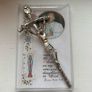 Large Vintage Silver Tone Crucifix Image 4