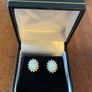 Stunning pair of Fire Opal Stud Earrings Image 3