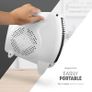 FREE EXPRESS SHIPPING  Electric Fan Heater with 2000W Power, 2 Heat Settings, Fan Setting, Safety Features & Sleek Horizontal & Vertical Design, Heat Protection & Thermostat, Lightweight & Portable for Home & Office Image 4