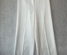 ba&sh Ivory White Wide Leg Tailored Trousers Size 1 S