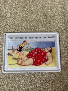 Donald McGill Funny Decorative Tin Wall Sign / Plaque