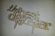 Custom THE BEST DAY EVER signs Wedding Cake Topper -Anniversary Cake Topper Laser Cut