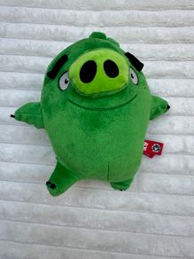 Angry Birds Smiling Green Pig Plush Approx. 23 cm. Used Please see photos
