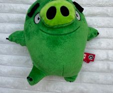 Angry Birds Smiling Green Pig Plush Approx. 23 cm. Used Please see photos