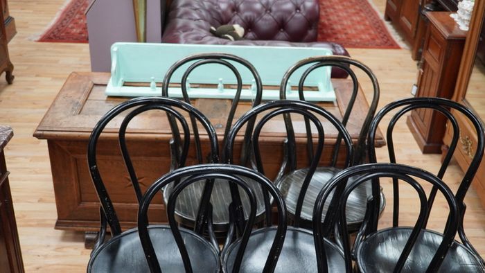 Set of 9 Vintage Bentwood Dining Chairs