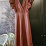 Zara Faux Midi Leather Dress Brown Maroon, XS Image 9