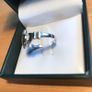 61mm Sterling Silver Claddagh Ring with 10K Gold Heart Image 3