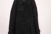 Jasper Conran Black Quilted Trench Coat Peacoat 18UK/46EU