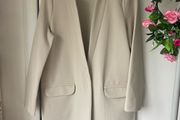 jacket beige longline marks &amp; spencers size 8-10
