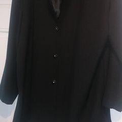 light jacket black dressy buttons one replacement button needs to be put on is inside  see photos  size 18
