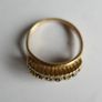 Victorian 14K Gold Two Stone Sapphire & Diamond Ring size L1/2 - 5,1g Image 7