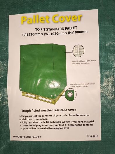 UK Pallet Cover Small - 1220 L x 1020 W x 500 H