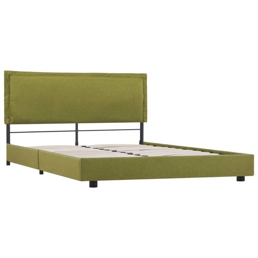 Bed Frame Green Fabric 120x190 cm