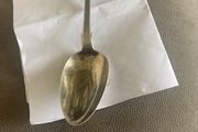 Silver spoon 9inches long in excellent condition made by famous silversmith George Waterhouse weighs 2.78 ounces