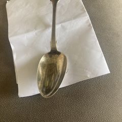 Silver spoon 9inches long in excellent condition made by famous silversmith George Waterhouse weighs 2.78 ounces